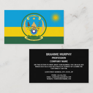 Rwandese vlag & zegel, Vlag van Rwanda Visitekaartje