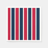 RWB Baseball Coord Stripes 1-PAPIER PARTY NAPKINS Servetten (Voorkant)