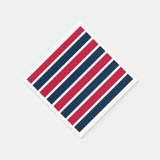 RWB Baseball Coord Stripes 1-PAPIER PARTY NAPKINS Servetten (Hoek)