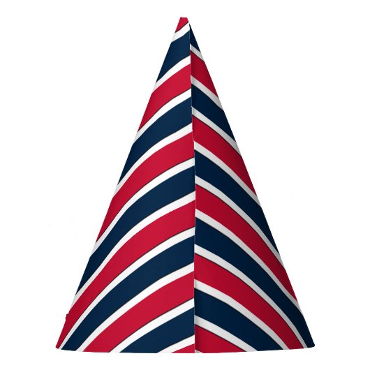 RWB Baseball Coord Stripes 1-PAPIER PETTEN Feesthoedjes (Achterkant)