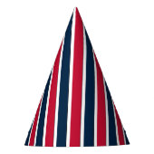 RWB Baseball Coord Stripes 1-PAPIER PETTEN Feesthoedjes (Voorkant)