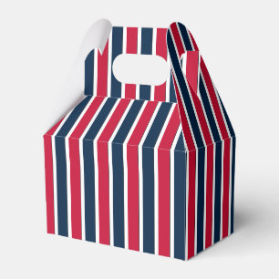 RWB,Baseball Coord Stripes 1-PARTIJ FAVOR BOX,gabl Bedankdoosjes