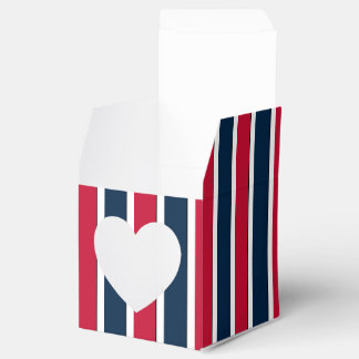 RWB,Baseball Coord Stripes 1-PARTIJ FAVOR BOX,hrt Bedankdoosjes