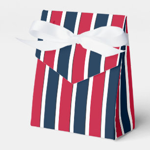 RWB,Baseball Coord Stripes 1-PARTIJ FAVOR BOX,tent Bedankdoosjes