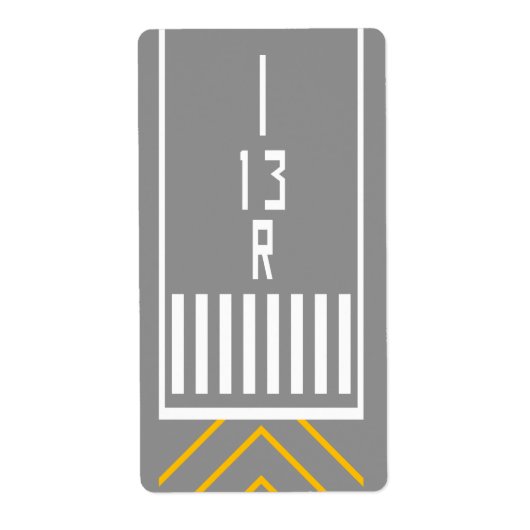 RWY-drempel 13R Etiket (Voorkant)
