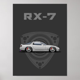 RX7 FD rotary JDM car Poster