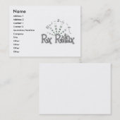 RX détendent le carte de visite (Devant / Derrière)