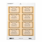 RX-kabel / oud - / pepermunt Etiket (Full Sheet)