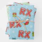 RX-Mas apotheek Kerstmis Inpakpapier Vel (In situ)