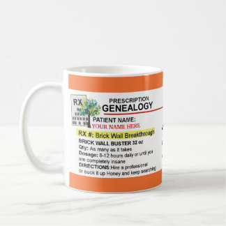 RX Medicine Prescription Bottle Genealogie Mok