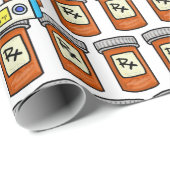 Rx Pills Thermometer Spuit Gift Wrap Cadeaupapier (Rol Hoek)