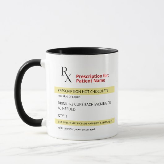 RX Prescription Chocolat Chaud Mug (Gauche)