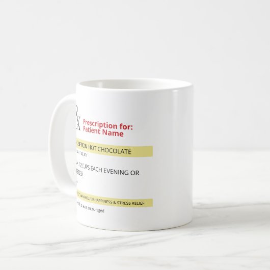 RX Prescription Chocolat Chaud Mug (Devant gauche)