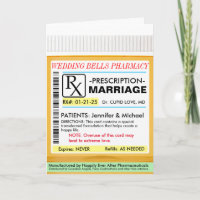 RX Recept voor Huwelijk Kaart