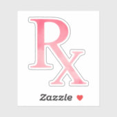 RX roze Waterverf Sticker (Vel)
