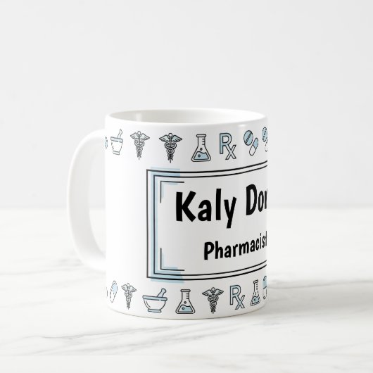 RX Style Personalized Pharmacist Mug (Devant gauche)