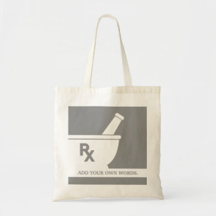 Rx Symbool Pharmacologie Mortar en Pestle Custom Tote Bag