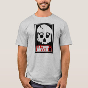 RX Uw WOD - Kettlebell Skull T-shirt