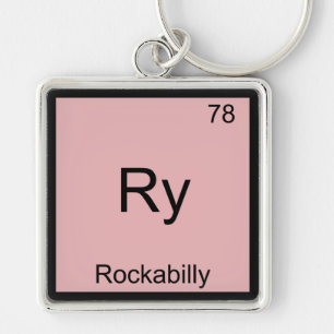 Ry - Rockabilly Grappige Chemie Element Symbool T- Sleutelhanger