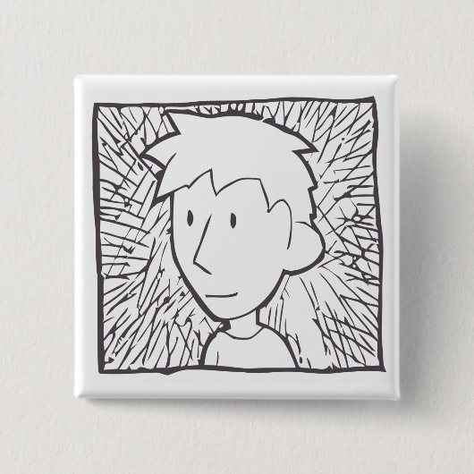 ryah-knop vierkante button 5,1 cm (Voorkant)