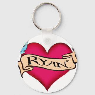 Ryan - Aangepast Tattoo T-shirts en cadeautjes Sleutelhanger