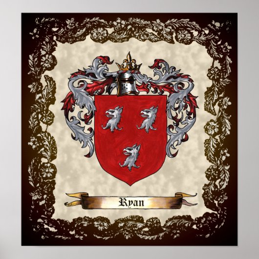 Ryan Coat of Arms Poster (Voorkant)