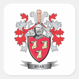 Ryan Coat of Arms Vierkante Sticker