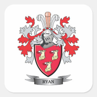 Ryan Coat of Arms Vierkante Sticker