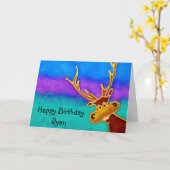 Ryan, Joyeuse carte de cerf-volant pour anniversai (Fleur jaune)