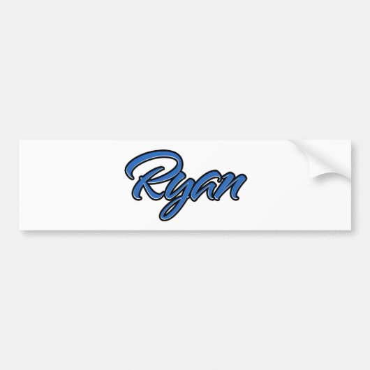 Ryan Name blue Aufkleber Sticker Autoaufkleber (Devant)