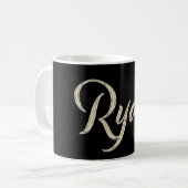 Ryan Name whitegold Tasse Teetasse Kaffeetasse Koffiemok (Voorkant links)