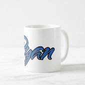Ryan Prénom Blue Tasse Café (Devant droit)