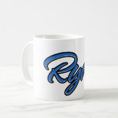 Ryan Prénom Blue Tasse Café (Devant gauche)