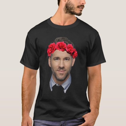 Ryan Reynolds Flower Crown T-shirt (Voorkant)