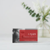 Ryan's gezicht [rode] Visitekaartjes (Staand voorkant)