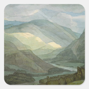 Rydal Water, 1786 (m/c) Vierkante Sticker