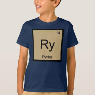 Ryder Naam Chemie Element Periodiek Systeem T-shirt