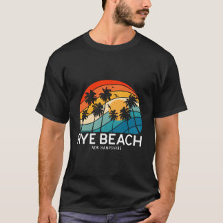 Rye Beach New Hampshire Palmboom Tropisch Strand T-shirt
