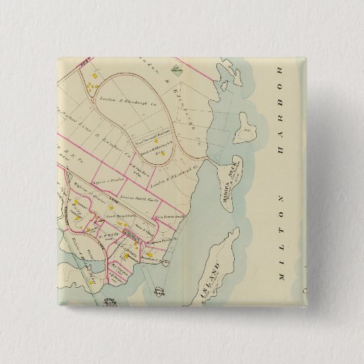 Rye, New York Vierkante Button 5,1 Cm (Voorkant)