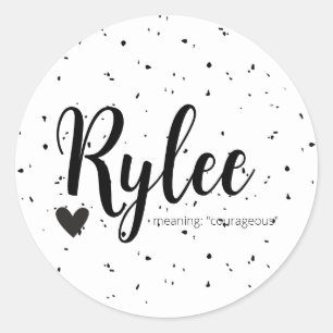 Rylee Nom Signifiant Minimal Moderne Stickers Étiq