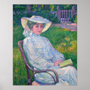 Rysselberghe - De dame in het wit Poster