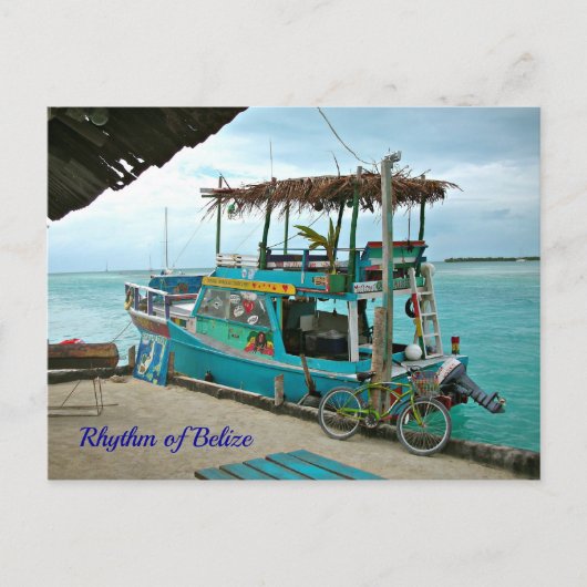Rythme de Belize Rasta Boat Carte Postale (Devant)