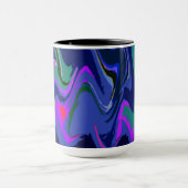 Rythme de couleur 3 Mug bleu (Centre)