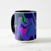 Rythme de couleur 3 Mug bleu (Devant gauche)