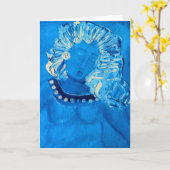 rythme de la carte de voeux bleue (Fleur jaune)