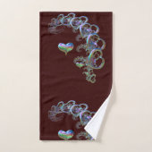 Rythme de l'ensemble de serviettes de bain de coeu (Serviette à main)
