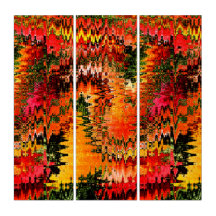 Rythme de vie Triptyque Abstrait