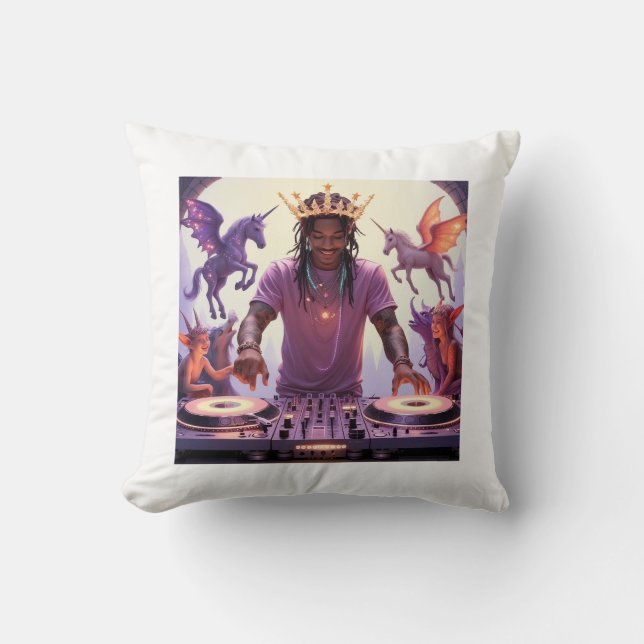 Rythme Éthéré : Conception de Coussin DJ Fantastiq (Recto)