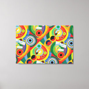 Rythme Joie de Vivre door Robert Delaunay Canvas P Afdruk