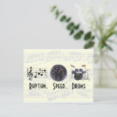 Rythme, vitesse, batterie carte postale (Debout devant)